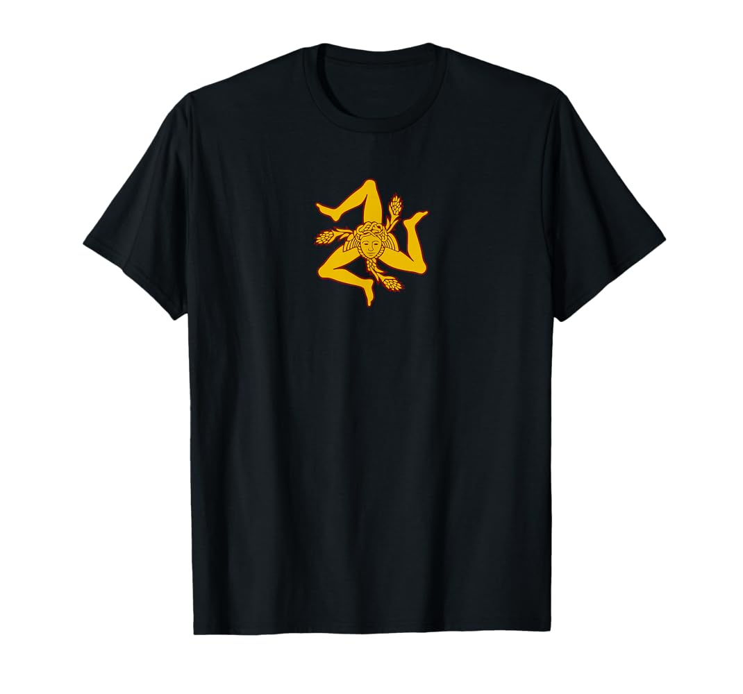 Amazon | シチリア島の国旗 トリナクリア シチリア島 Tシャツ